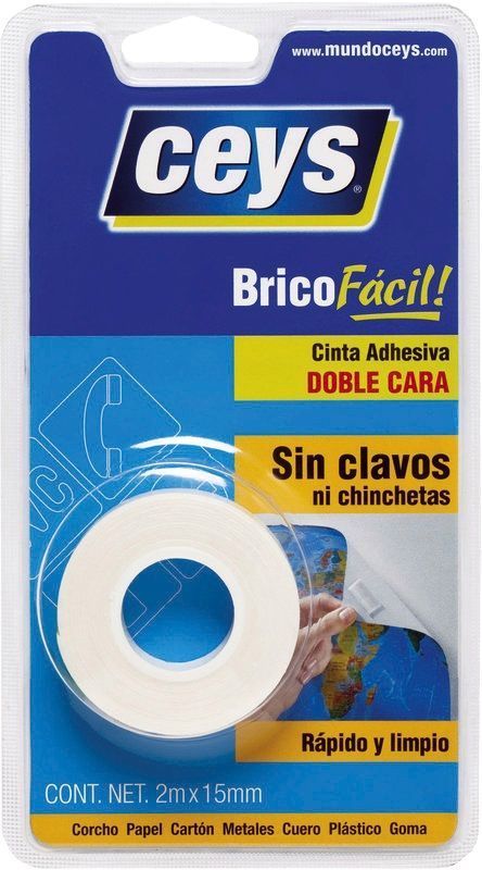 CINTA DOBLE CARA CEYS 2MX15MM.