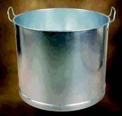 CUBO GALVANIZADO RECTO 2 ASAS Y TAPA 14" 26 LTS