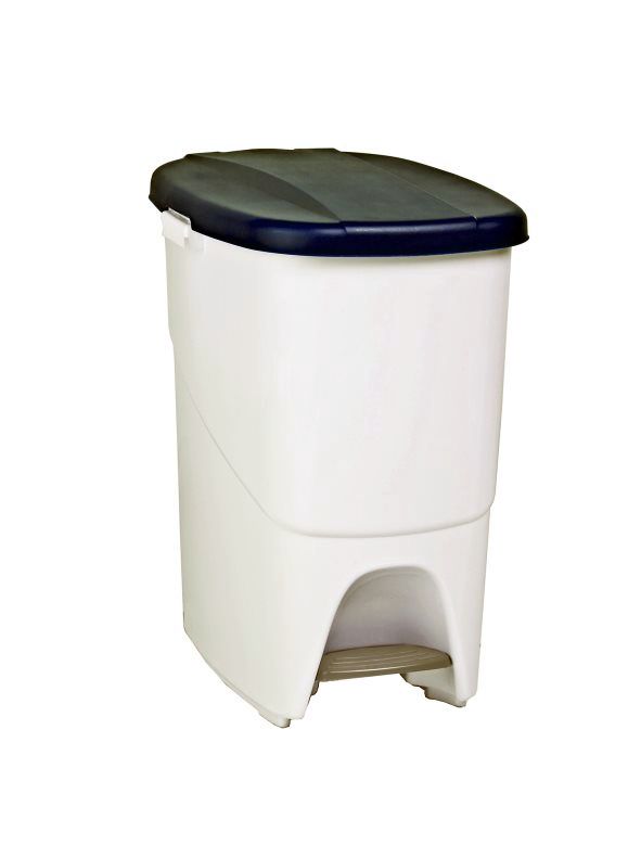 CUBO BASURA PLASTICO C/PEDAL AZUL 25 LTS.