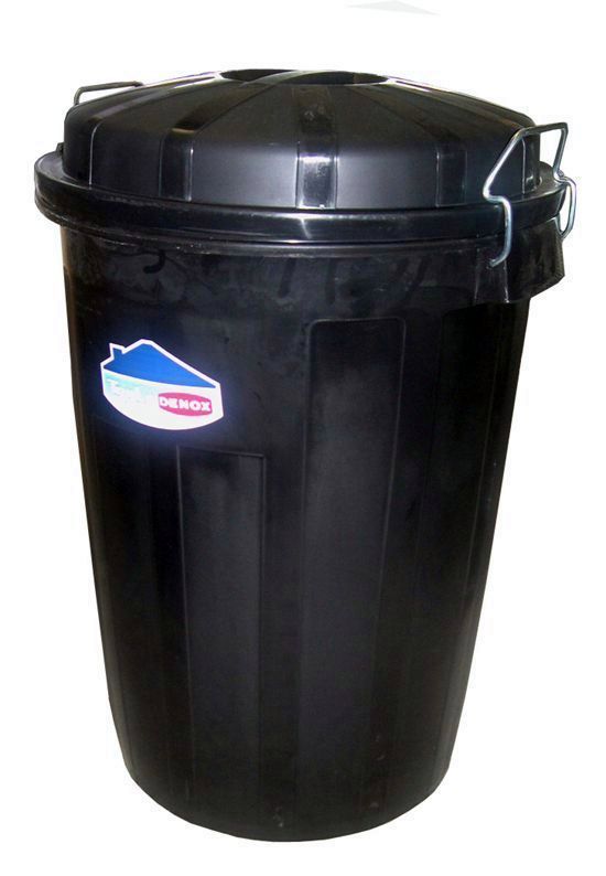 CUBO BASURA PLASTICO C/TAPA 95LTS.DENOX