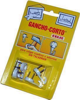 CUELGAFACIL 1003 (CAJA 12 UDS) GANCHO CORTO 3 PUAS.