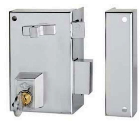 CERRADURA CVL ESMALTADA 56A60 DERECHA CILINDRO PERFIL
