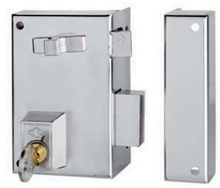 CERRADURA CVL ESMALTADA 156A60 DERECHA CILINDRO REDONDO