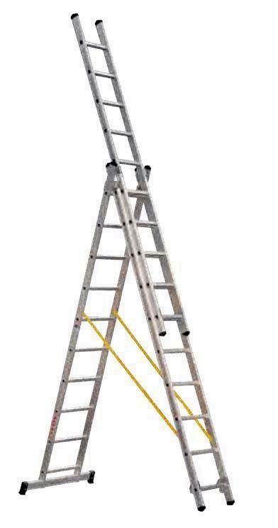 ESCALERA ALTIPESA ALUMINIO  14 PELDAÑOS 3 TRAMOS(4,00)
