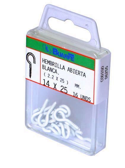 HEMBRILLA  BUARFE ABIERTA BLANCA 14X25 BLISTER 14 UNID.