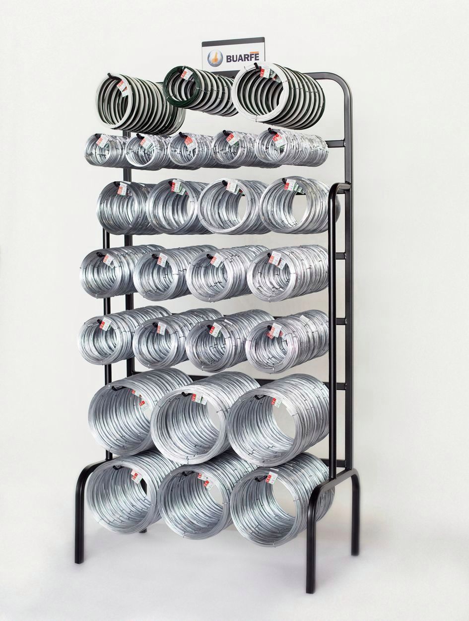 EXPOSITOR ALAMBRE GALVANIZADO (CAJA 680 ROLLOS)