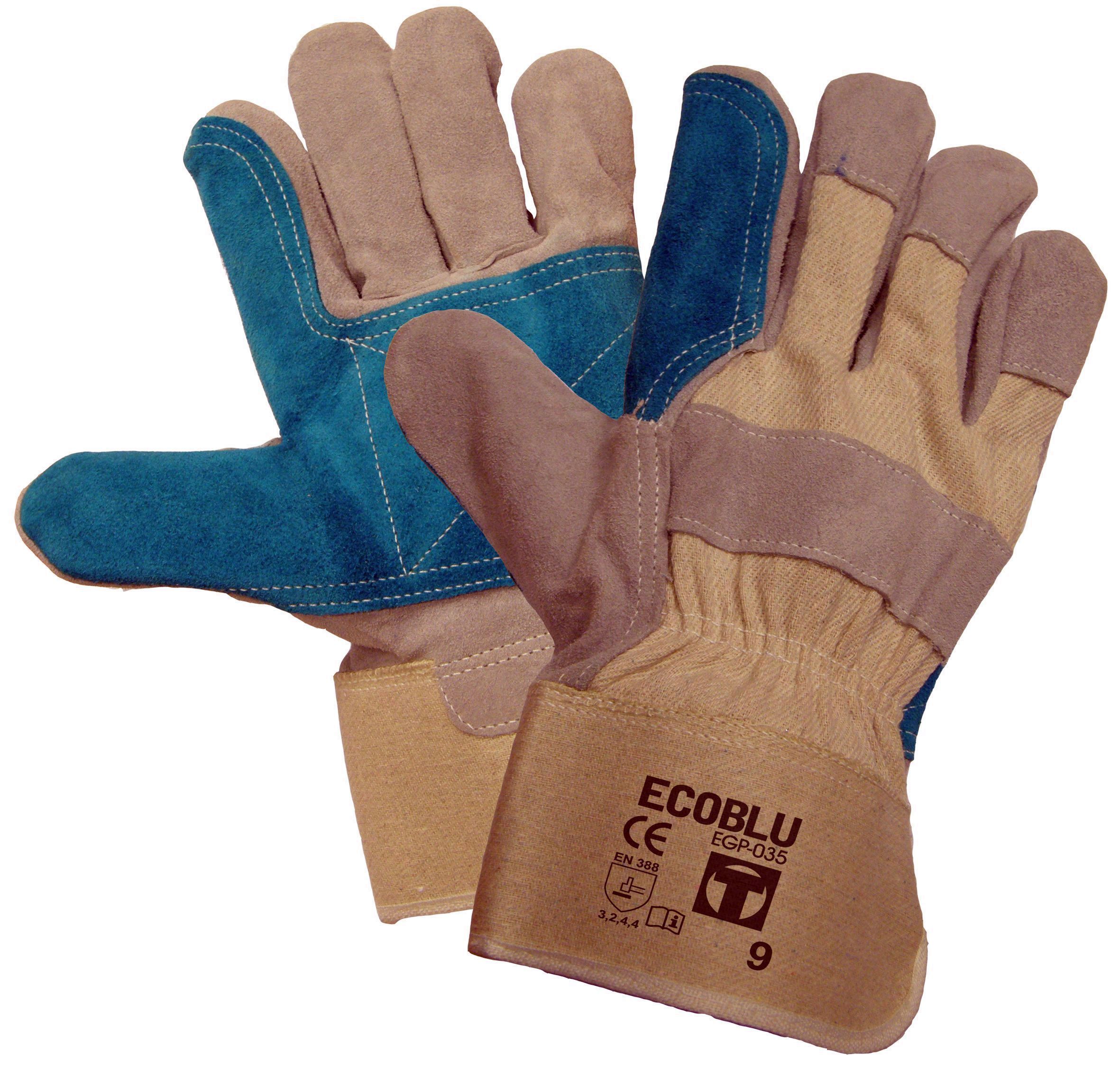 GUANTES LONA/PIEL REFORZADO (B/12 UDS.)