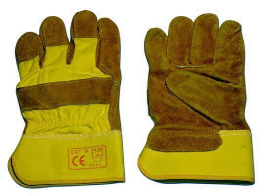 GUANTES SERRAJE/LONA AMARILLO (B/12 UDS)