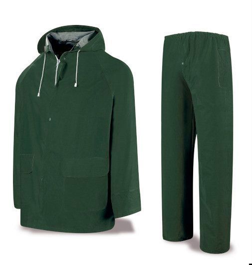 IMPERMEABLE CHAQUETAPANTALON PVCNYLON  VERDE TL