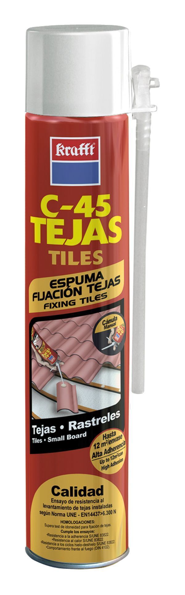 FIJACION TEJAS KRAFFT CON CANULA C45 750ML.