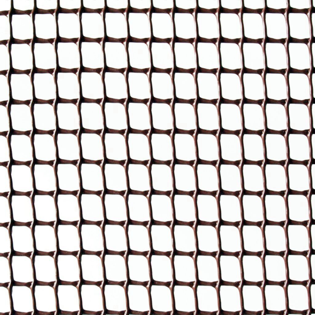 MALLA PLASTICO CUADRANET MARRON 11X11 ROLLO 25