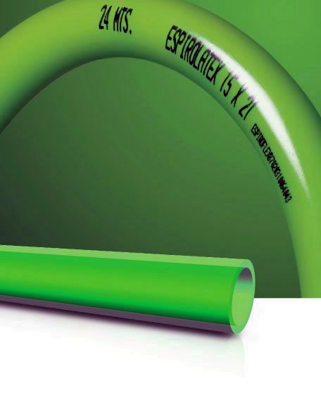 MANGUERA VERDE ESPIROLATEX 14X20 ROLLO 25MTS