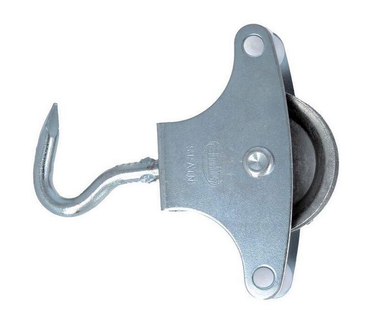 POLEA TENDEDERO AMIG N 6 RUEDA METALICA CON GANCHO (25U)