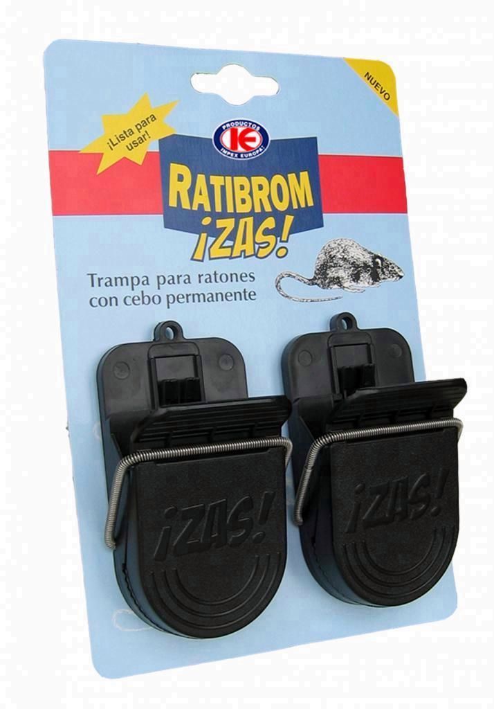 RATONERA PLASTICO PEQUEÑA CON CEBO 2 PZS.