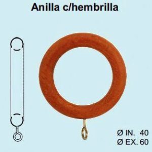 ANILLA RIEL CHYC MADERA PINO 28MM. BLISTER 10 UNID.