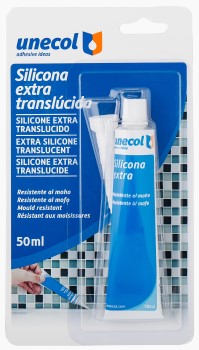 SILICONA EN TUBO 50 GRS. TRANSPARENTE UNECOL