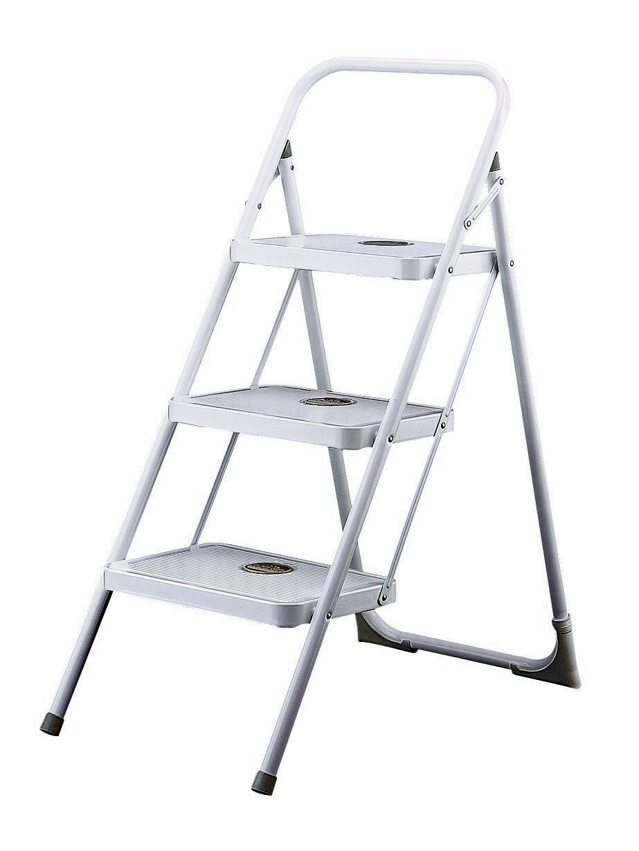 TABURETE ROLSER 3 PELDAÑOS MANGO 11 BLANCO