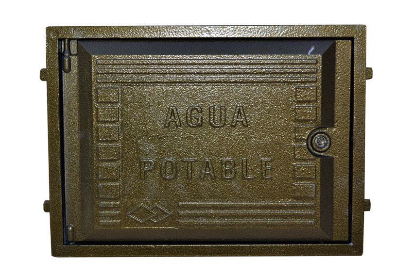 TAPA CONTADOR AGUA ALUMINIO CORDOBA ORO 28,5X38,5