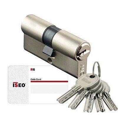 CILINDRO ISEO NIQUELADO R6 60MM. 30X30 LEVA CORTA