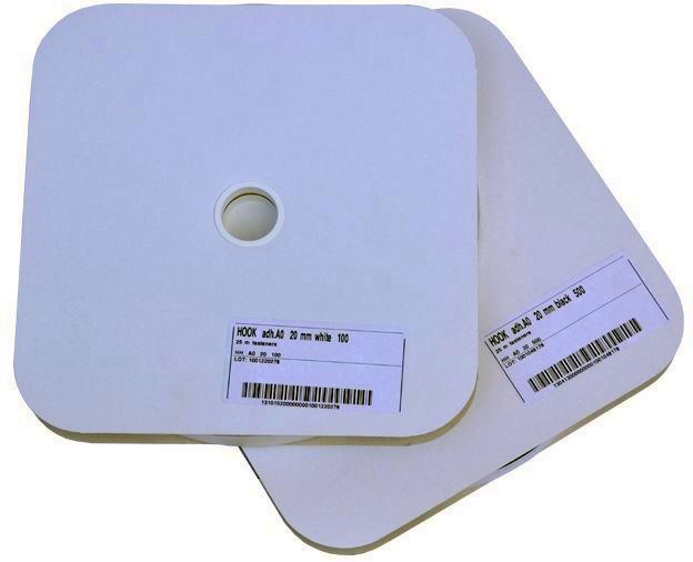 VELCRO CINTA ADHESIVA 20MM MACHO BLANCO ROLLO 25MTS