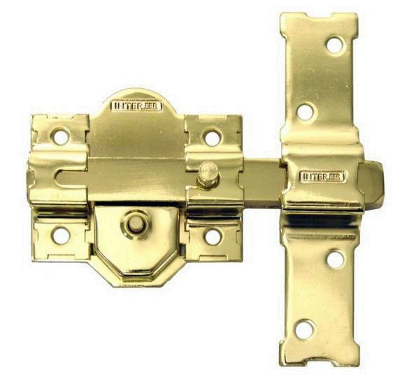 CERROJO INTERFER MODELO 21 DORADO CILINDRO REDONDO