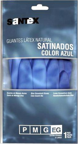 GUANTES GOMA SANTEX C. AZUL TP (B/12UD.)