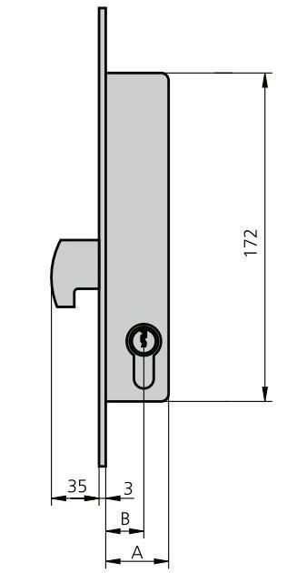 CERRADURA CVL 1990A/20/5 CILINDRO LATON