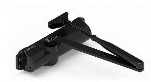 CIERRAPUERTAS TELESCO 1859T NEGRO CON RETENEDOR