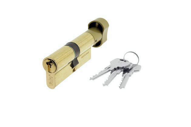 CILINDRO YALE LATONADO 70 MM. LEVA LARGA 035X035 CON POMO