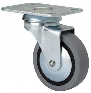 RUEDA GIRATORIA  TW0152 6010501 GRIS CON GOMA