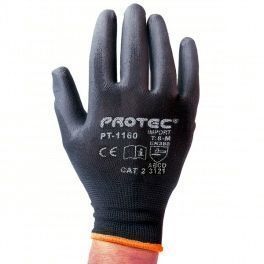 GUANTES POLIURETANO NEGRO T 9 (12U)