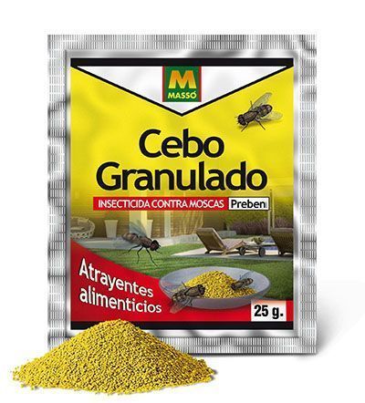 CEBO MASSO GRANULADO PARA MOSCAS 25 GRS.