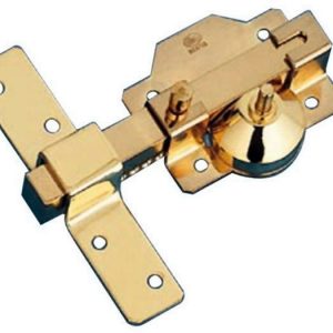 CERROJO AMIG ORO 388MM. CILINDRO 70 MM.