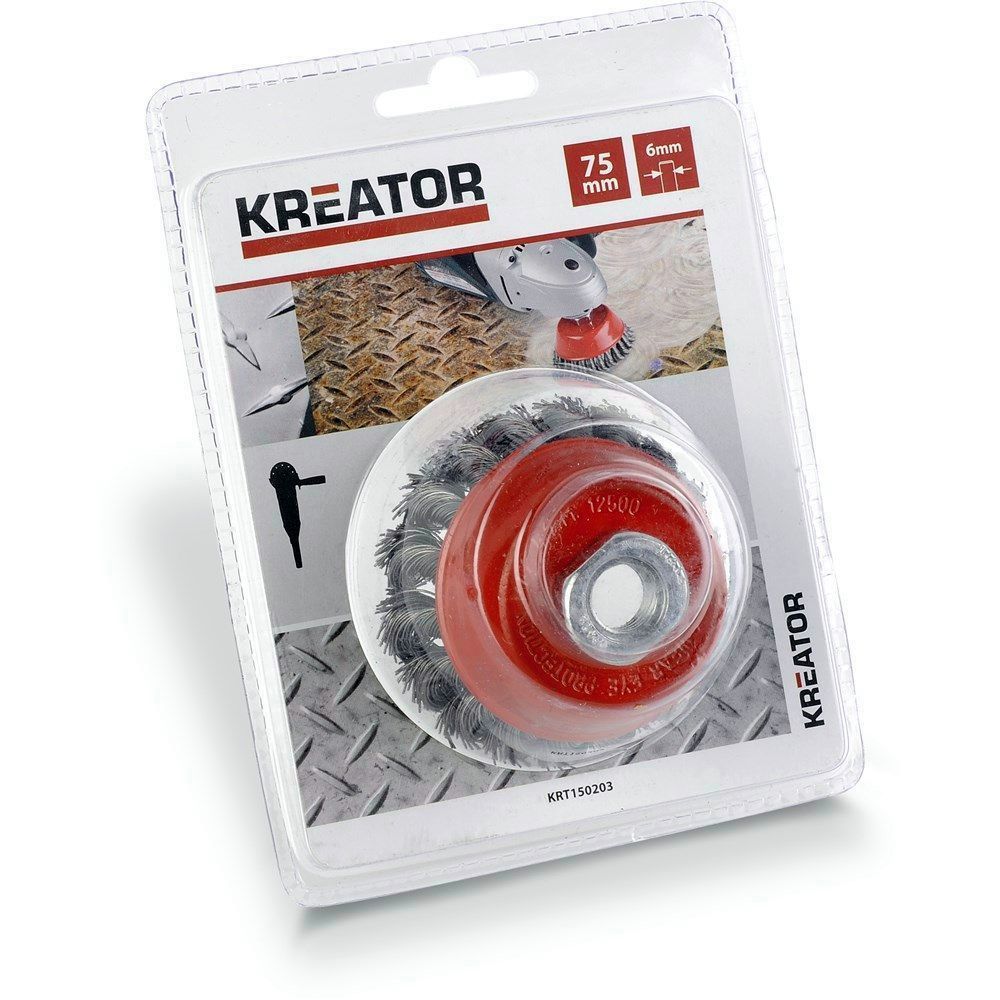 CEPILLO TAZA KREATOR KRT150203 TRENZAZDO (75 MM) ROSCA 14 MM