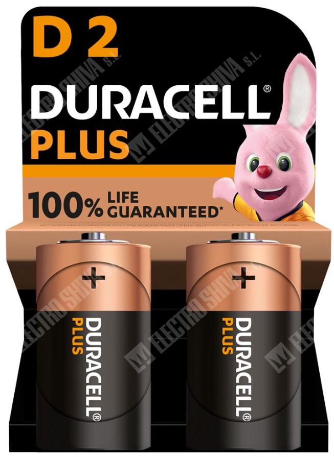 PILA DURACELL PLUS D (LR20) B/2UDS