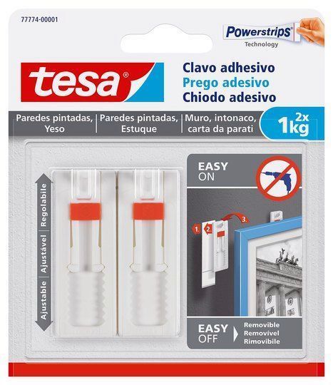 CLAVO ADHESIVO TESA AJUSTABLE 1 KG. (B/2UDS)