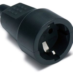 BASE ENCHUFE MOVIL 16A CAUCHO NEGRO 2104