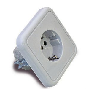 BASE ENCHUFE EMPOTRAR PORCELANA T.T.16A 2300