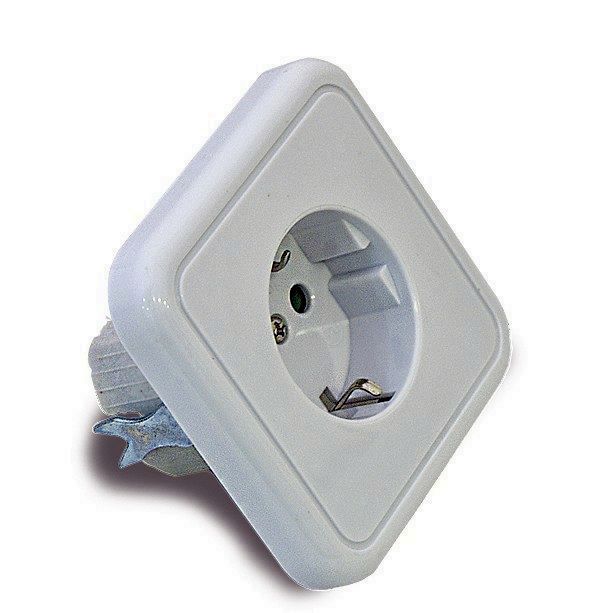 BASE ENCHUFE EMPOTRAR PORCELANA T.T.16A 2300