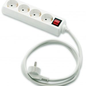 BASE MULTIPLE 4 TOMAS T.T.1'5M. CON INTERRUPTOR 9/704