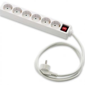 BASE MULTIPLE 6 TOMAS T.T.1'5M. CON INTERRUPTOR 9/706