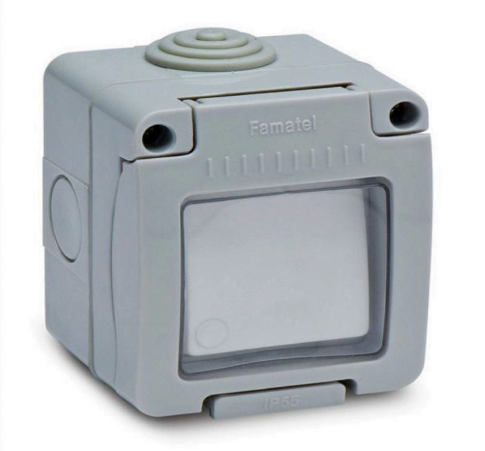 CONMUTADOR ESTANCO 10A GRIS REF.19032
