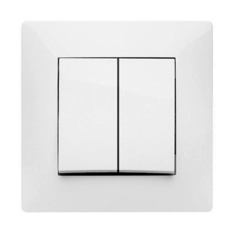 INTERRUPTOR DOBLE EMPOTRADO 10A HABITAT 9303