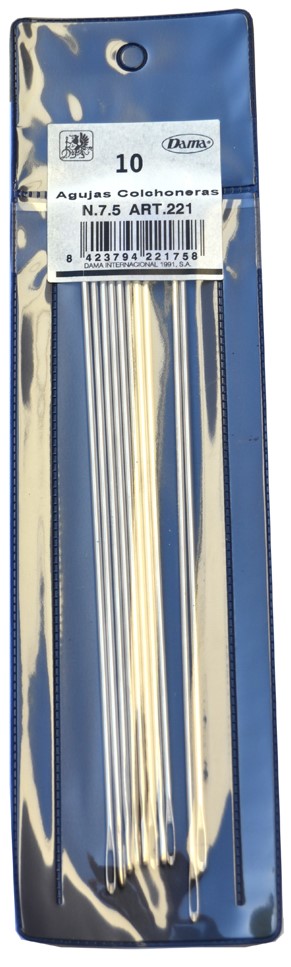 AGUJA COLCHONERA RECTA 7,5 (19 CMS.)10UD
