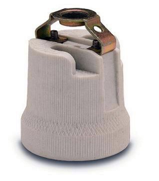 PORTALAMPARAS CERAMICO E27 M10X100 122