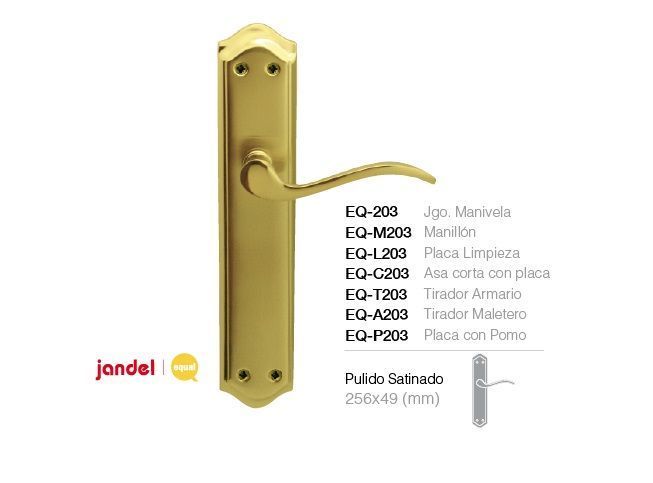 MANIVELA EQ203 LATONADA BRILLO JANDEL (JUEGO)