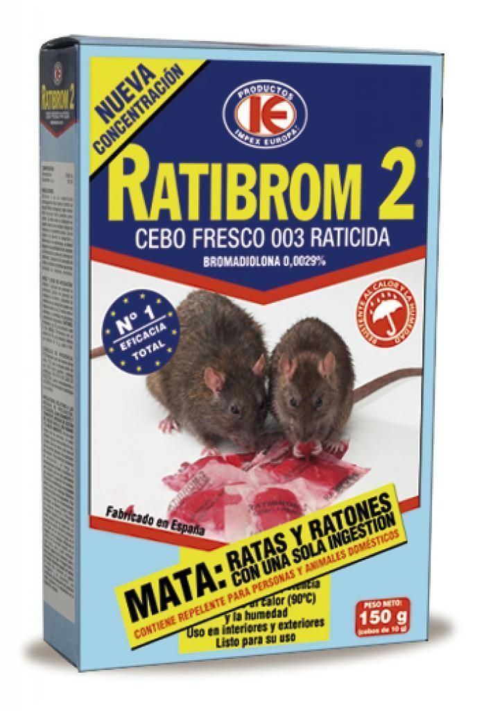 RATICIDA RATIBROM2 CEBO FRESCO 150 GRS.