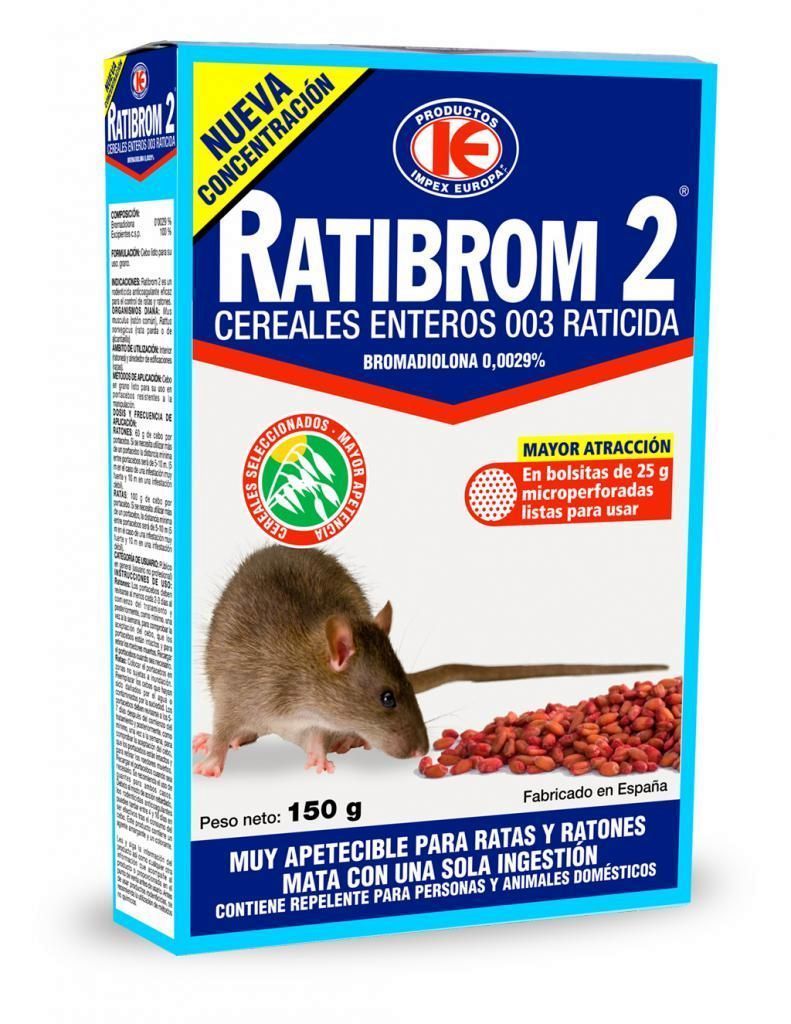 RATICIDA RATIBROM2 CEREALES 150 GRS.