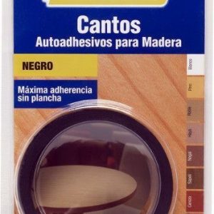 CANTO AUTOADHESIVO CEYS NEGRO ROLLO 5MTS.