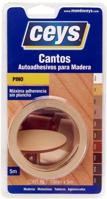 CANTO AUTOADHESIVO CEYS PINO ROLLO 5MTS.
